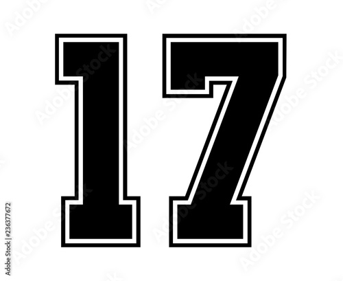 17 jersey number football