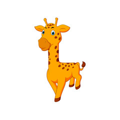 vector illustration of a cartoon giraffe