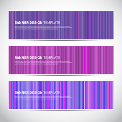 Wall Mural - banners or headers with pink striped colorful background