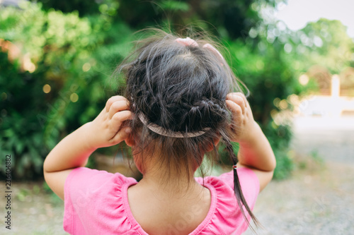 A Girl Scratch On Her Hair The Head Lice Makes Itself At Home On