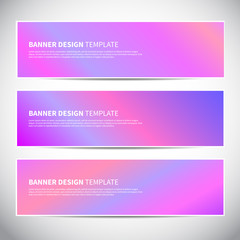 Wall Mural - banners or headers with holographic gradient colorful background