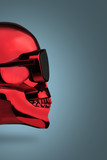 Fototapeta  - Red Skull Speaker