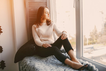 girl near window