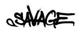 Fototapeta Fototapety dla młodzieży do pokoju - graffiti savage word sprayed in black over white
