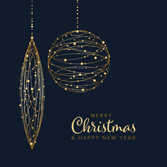 Wall Mural - Minimalist Christmas flyer/card template