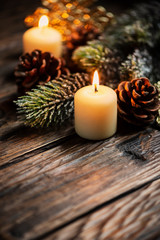 christmas decoration with candles