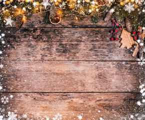 Wall Mural - Decorative Christmas rustic background