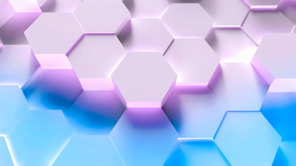 Canvas Print - technology hexagon pattern background