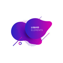 Wall Mural - Dynamical colored graphic elements. Gradient abstract banners with flowing liquid shapes. Template for the design of a logo, flyer or presentation. Vector illustration.