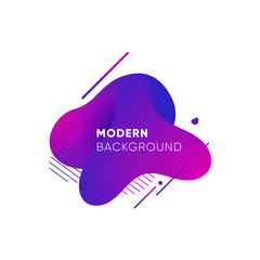 Wall Mural - Dynamical colored graphic elements. Gradient abstract banners with flowing liquid shapes. Template for the design of a logo, flyer or presentation. Vector illustration.