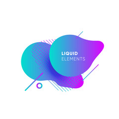 Wall Mural - Dynamical colored graphic elements. Gradient abstract banners with flowing liquid shapes. Template for the design of a logo, flyer or presentation. Vector illustration.