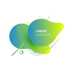 Wall Mural - Dynamical colored graphic elements. Gradient abstract banners with flowing liquid shapes. Template for the design of a logo, flyer or presentation. Vector illustration.