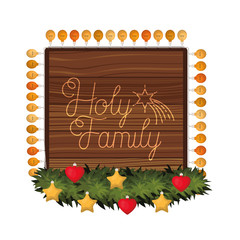 Wall Mural - merry christmas in frame of wooden icon