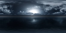 Panorama Of A Stormy Sea, HDRI, Environment Map , Round Panorama, Spherical Panorama, Equidistant Projection, 360 High Resolution Panorama,
