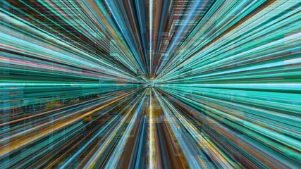 Wall Mural - light fx2200: traveling through a maze of high energy light streaks (loop).
