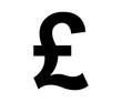 © pavlematic39 - pound black sign on white background