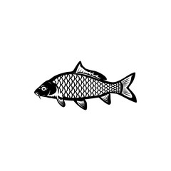 Wall Mural - carp fish, fishing symbol