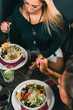© Microgen - Vegetarian Restaurant. Young Woman In A Vegetarian Restaurant