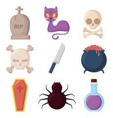 Sticker - halloween celebration set icons