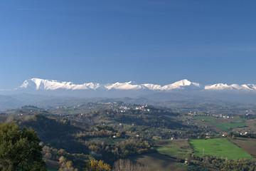 panorama of mountains in italy,blue, landscape, mountain, sky, nature,view, panorama,countryside, hill, travel,panoramic, hills, scenic, village,, 