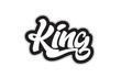 © dragomirescu - black and white king hand written word text for typography logo design