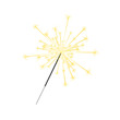 Bengal or indian light sparkler, Bright sparks , Bengal fire firework isolated . Salute element for celebration of holidays and parties, weddings and birthdays.