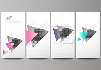 Wall Mural - the minimalistic vector illustration of the editable layout of flyer, banner design templates. color