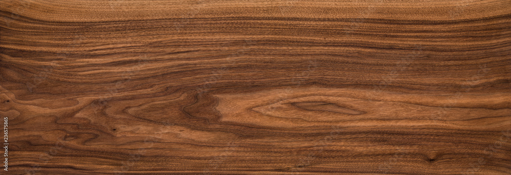 Super long walnut planks texture background.Walnut wood texture.	 - obrazy, fototapety, plakaty 