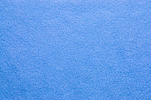 Closeup of blue plush or wool texture useful as background