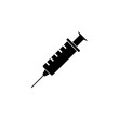 © OLGA - Syringe silhouette icon. Clipart image isolated on white background
