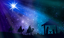 Jesus Mary And Joseph On Christmas Night