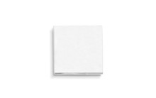 Blank White Square Folded Napkin Mock Up, Isolated