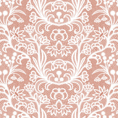 Sticker - Lace seamless pattern with flowers