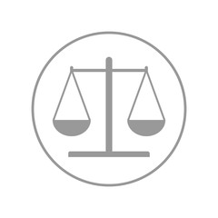 Wall Mural - Scales of justice. Court symbol. Vector icon.