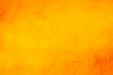 Wall Mural - horizontal yellow and orange grunge texture cement or concrete wall banner, blank background