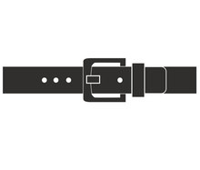 Belt Buckle Icon On White Background. Flat Style. Belt Icon For Your Web Site Design, Logo, App, UI. Belt Symbol. Belt Sketch Sign.