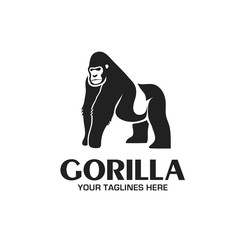 Wall Mural - creative and strong Gorilla logo vector isolated on white background
