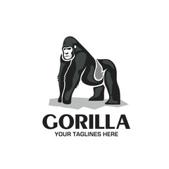 Wall Mural - creative and strong Gorilla logo vector isolated on white background