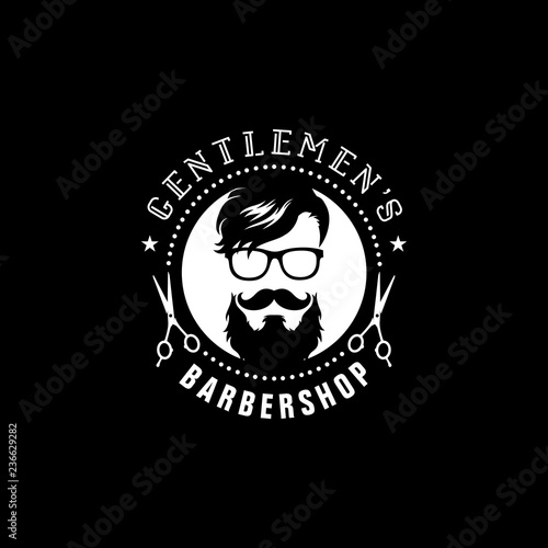 Barbershop Logo Man Salon Hairstyle Buy This Stock Vector And