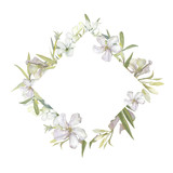 Fototapeta  - Wedding  set of rhododendron white spring flower