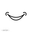 smile, line sign, icon vector