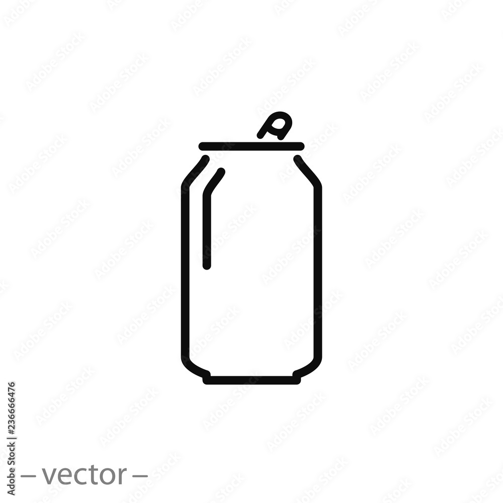 Soda can icon vector - obrazy, fototapety, plakaty 