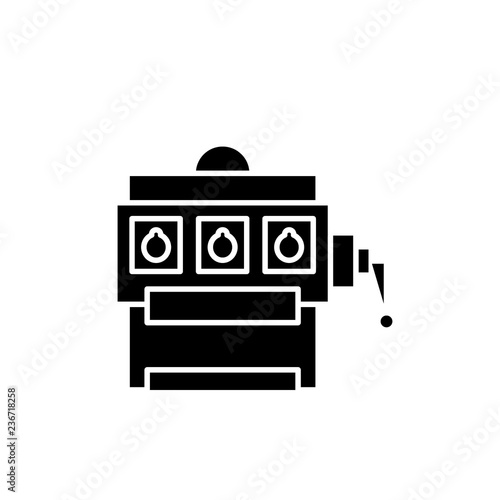 Foto Gambling black icon, concept vector sign on isolated background
