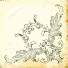 Wall Mural - Vector baroque of vintage elements for design. 