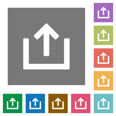 Poster - Export item square flat icons