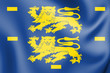 3D Flag of West Friesland, Netherlands.
