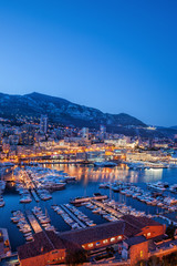 Wall Mural - Port of Monaco in the Evening