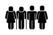 family figure silhouette icon