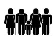 family figure with boy silhouette icon