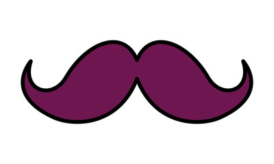 Poster - hipster mustache accessory icon